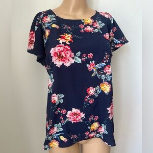 Potter's Pot Navy Floral Top